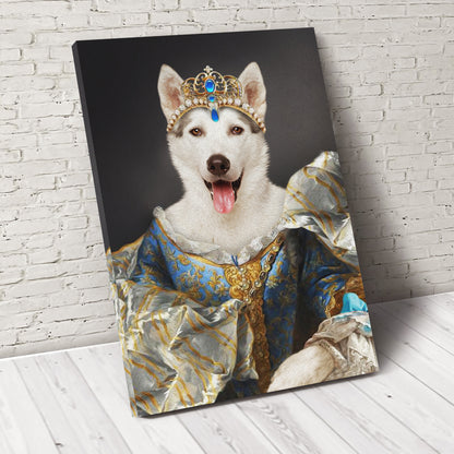 Classic Princess Custom Pet Portrait Canvas - Noble Pawtrait
