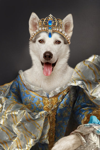 Classic Princess Custom Pet Portrait - Noble Pawtrait