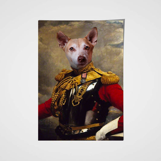 The Colonel Custom Pet Portrait Poster - Noble Pawtrait