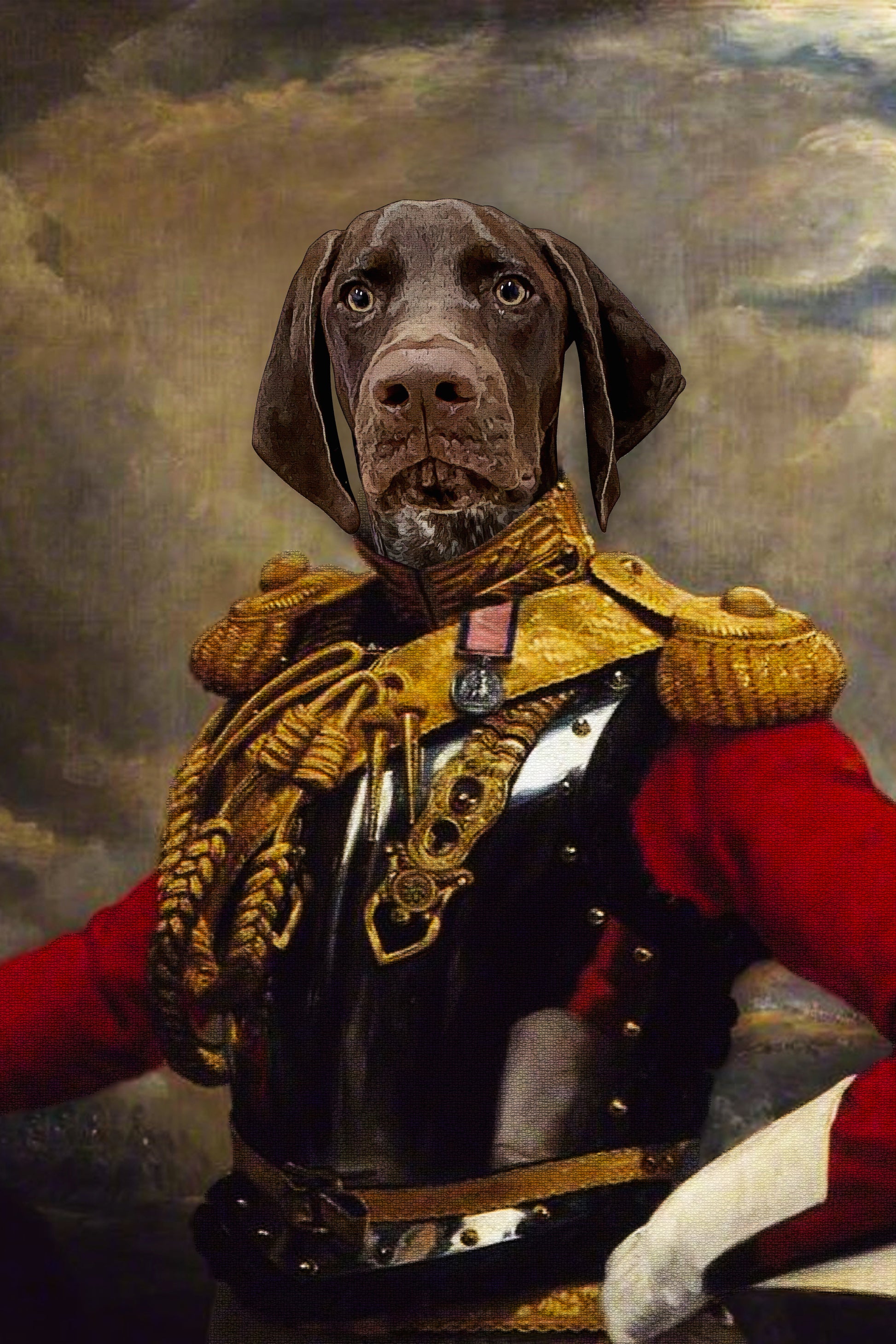 The Colonel Custom Pet Portrait - Noble Pawtrait