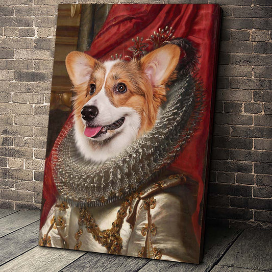 The Crown Princess Custom Pet Portrait - Noble Pawtrait