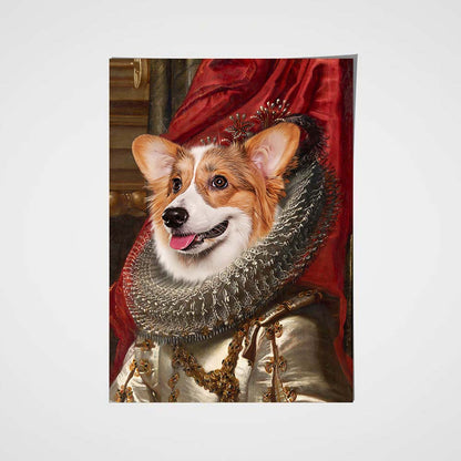 The Crown Princess Custom Pet Portrait - Noble Pawtrait