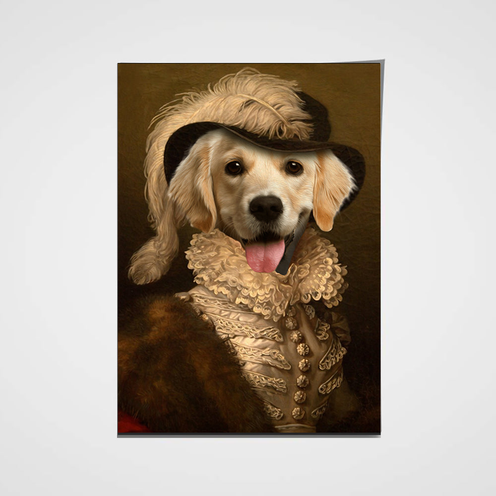 The Dame Custom Pet Portrait Poster - Noble Pawtrait