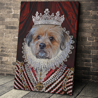 The Diamond Queen Custom Pet Portrait - Noble Pawtrait