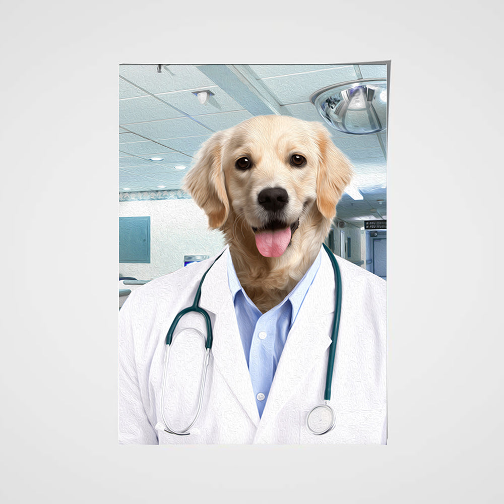 The Doctor Custom Pet Portrait Poster - Noble Pawtrait