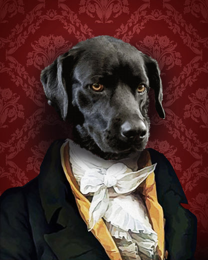 The Duke Custom Pet Portrait Custom Canvas - Noble Pawtrait
