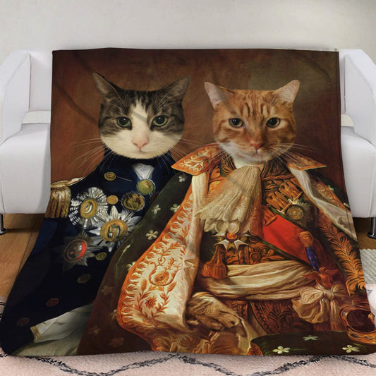 The Duo Custom Pet Blanket - Noble Pawtrait