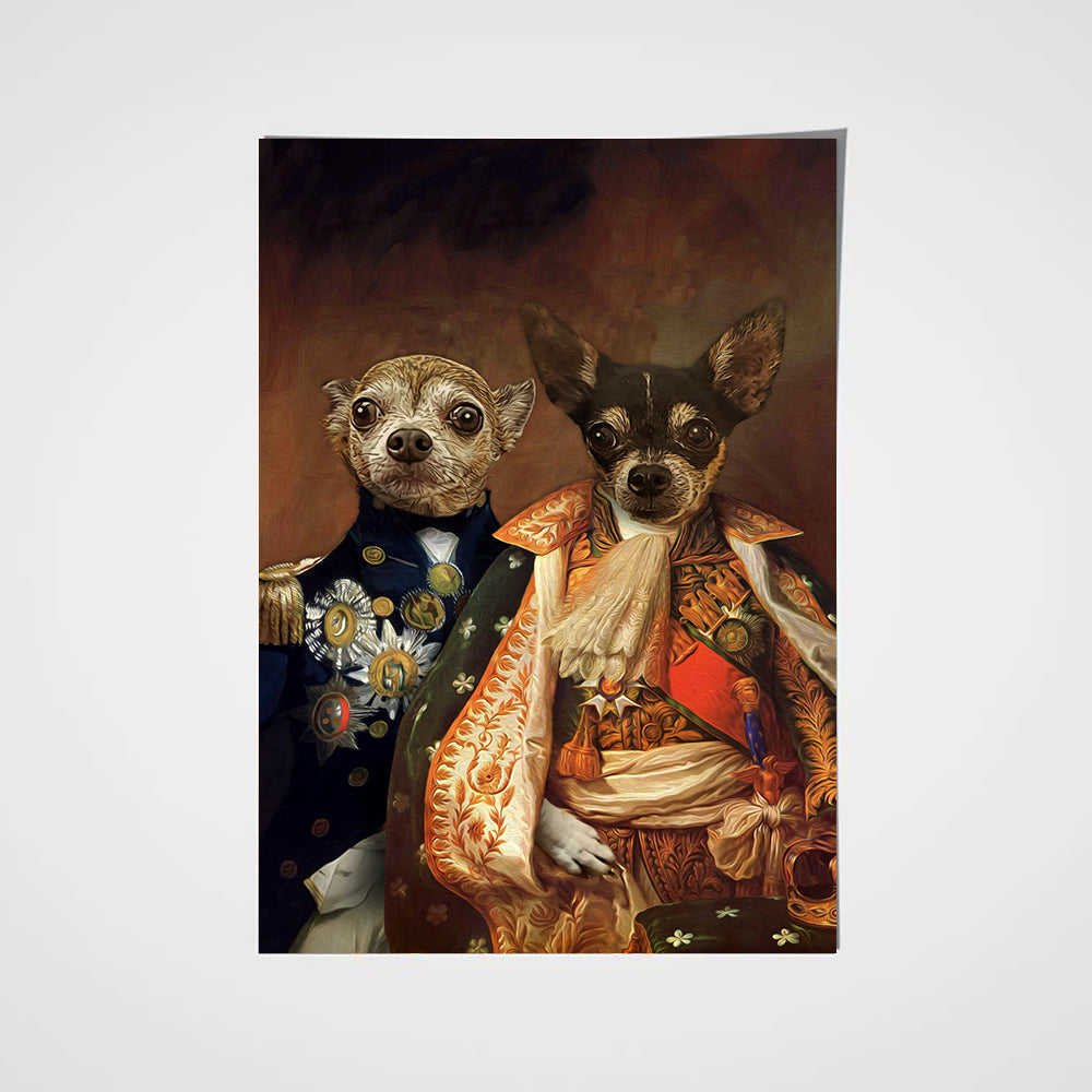 The Duo Custom Pet Portrait Poster - Noble Pawtrait