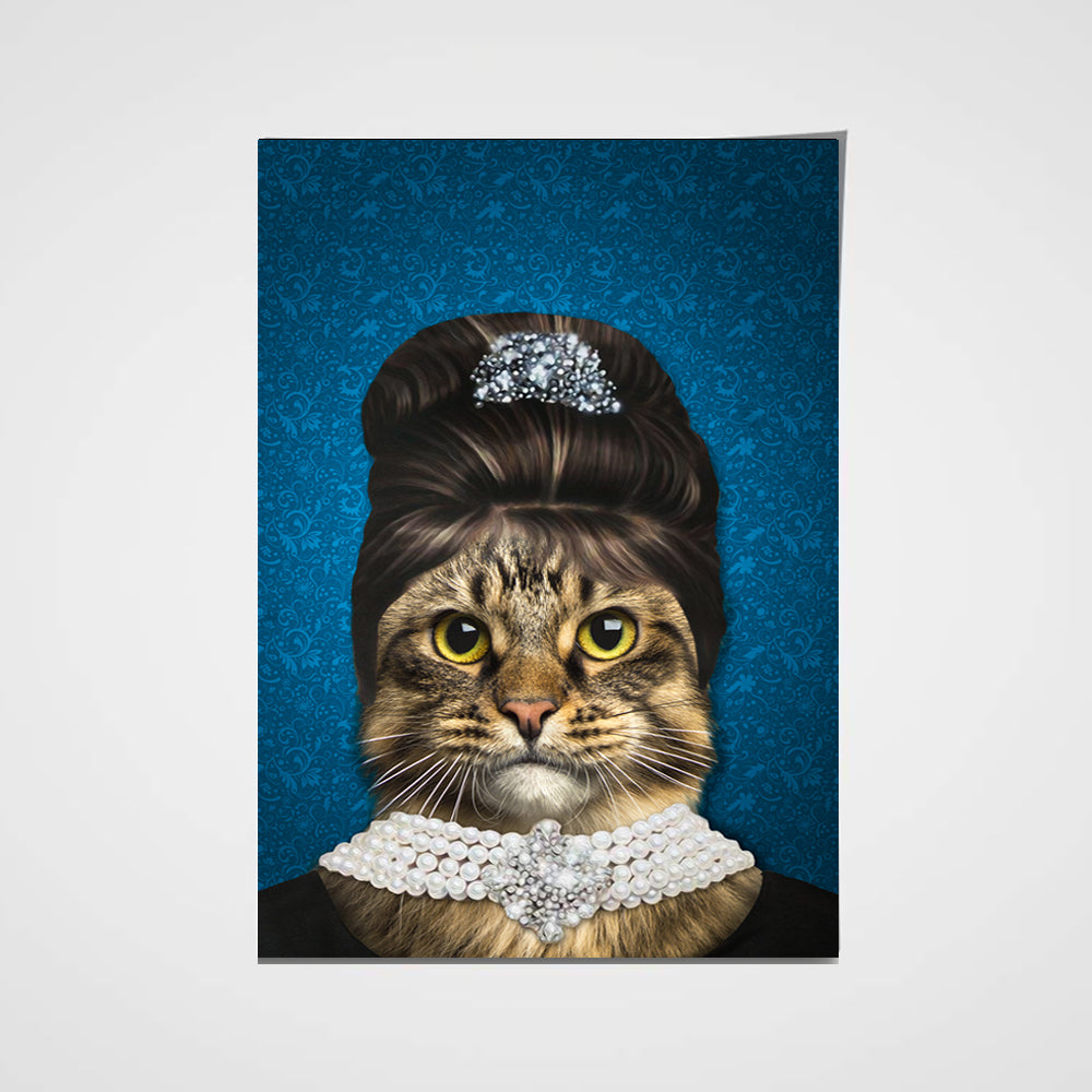 The Elegant Madam Custom Pet Portrait Poster - Noble Pawtrait