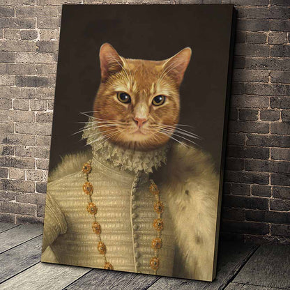 The Elizabethan Custom Pet Portrait Canvas - Noble Pawtrait