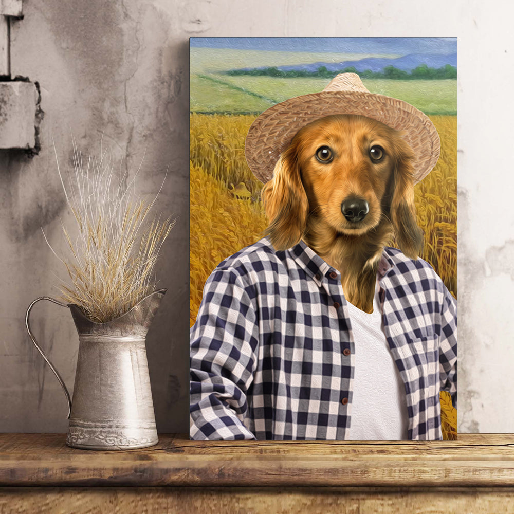The Farmer Custom Pet Portrait Poster - Noble Pawtrait
