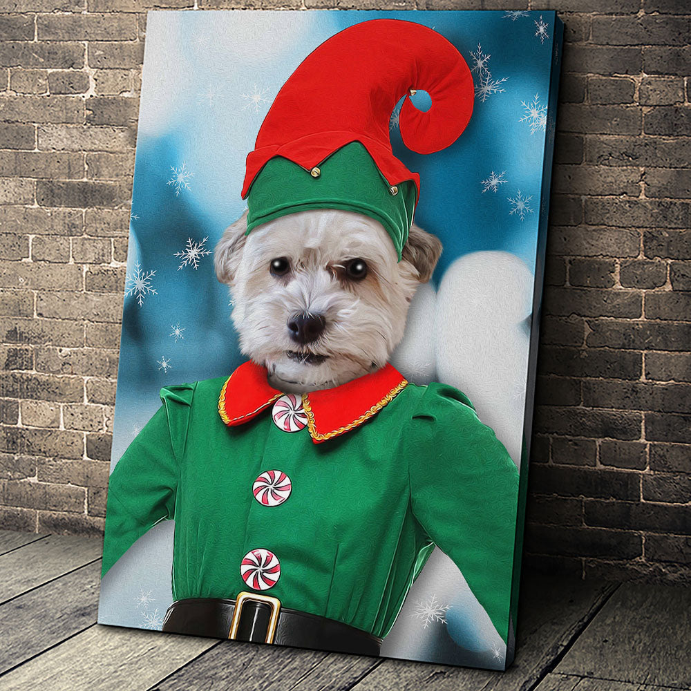 The Female Elf Custom Pet Portrait Canvas - Noble Pawtrait