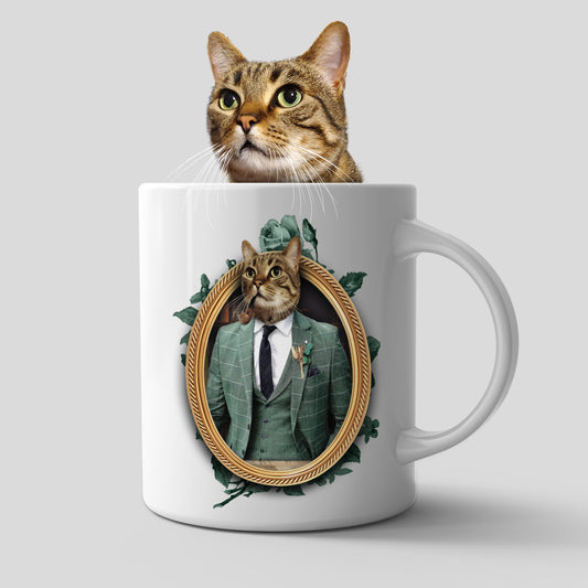 The Gentleman Custom Pet Mug - Noble Pawtrait
