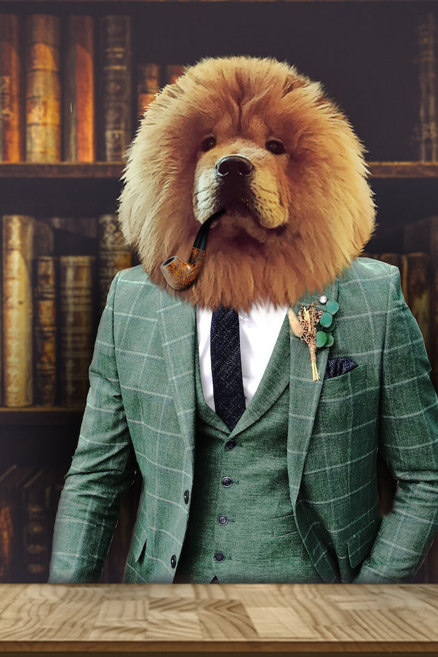 The Gentleman Custom Pet Portrait Digital Download - Noble Pawtrait