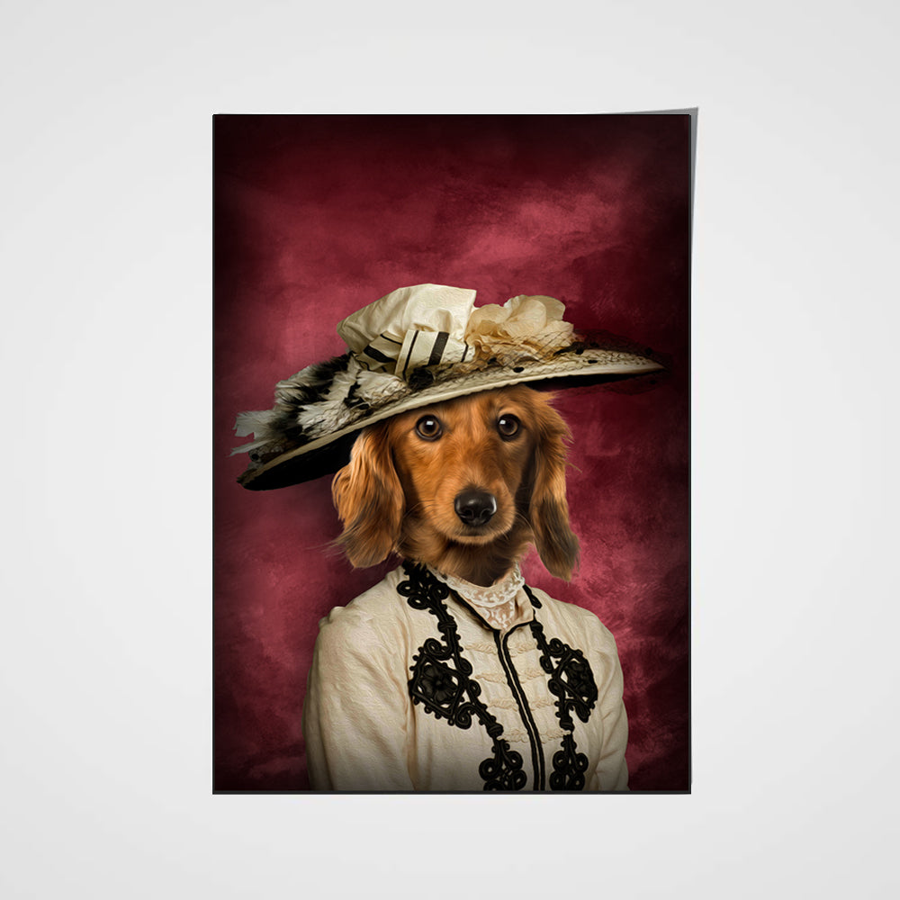 The Glamorous Lady Custom Pet Portrait Poster - Noble Pawtrait