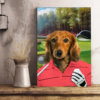 The Golfer Custom Poster Pet Portrait - Noble Pawtrait