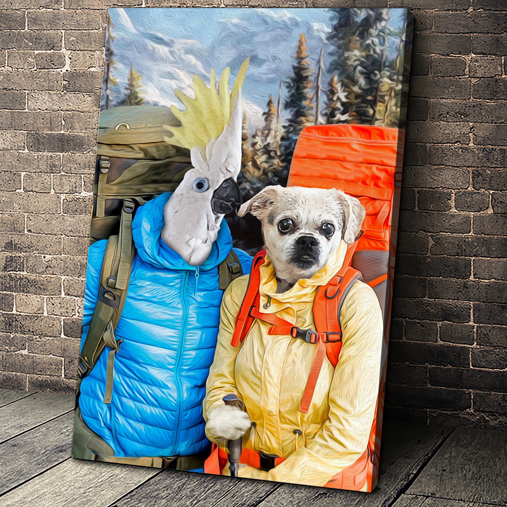 The Hikers Custom Pet Portrait - Noble Pawtrait