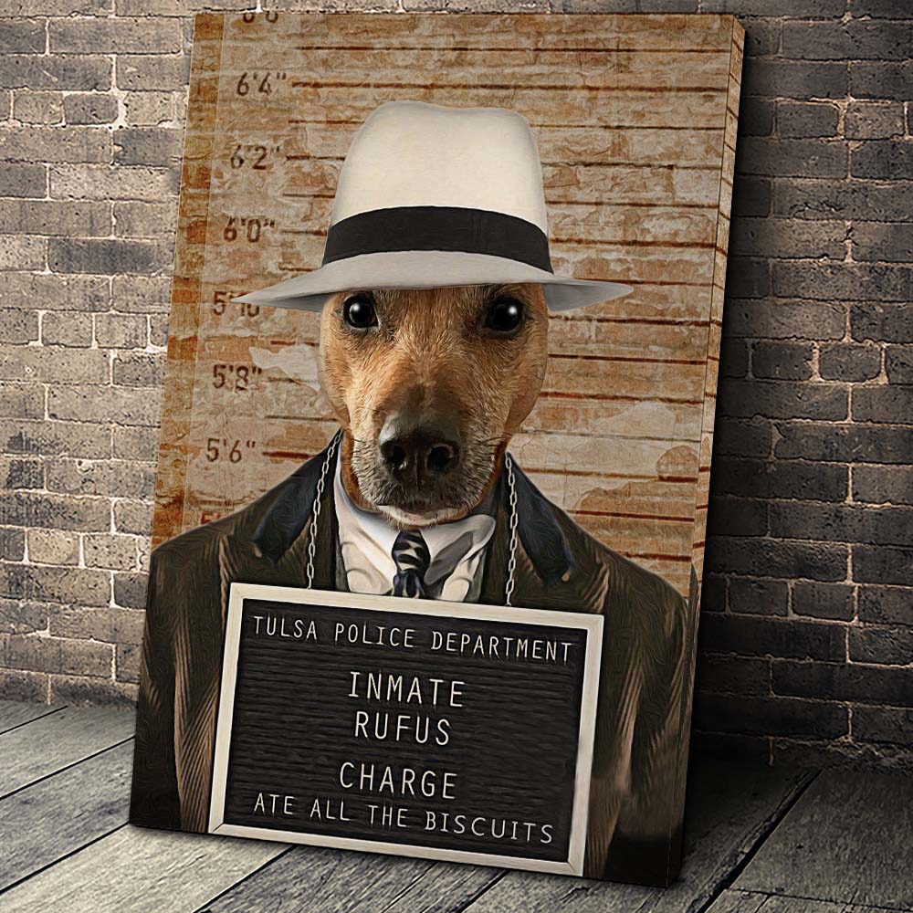 The Inmate Custom Pet Portrait - Noble Pawtrait