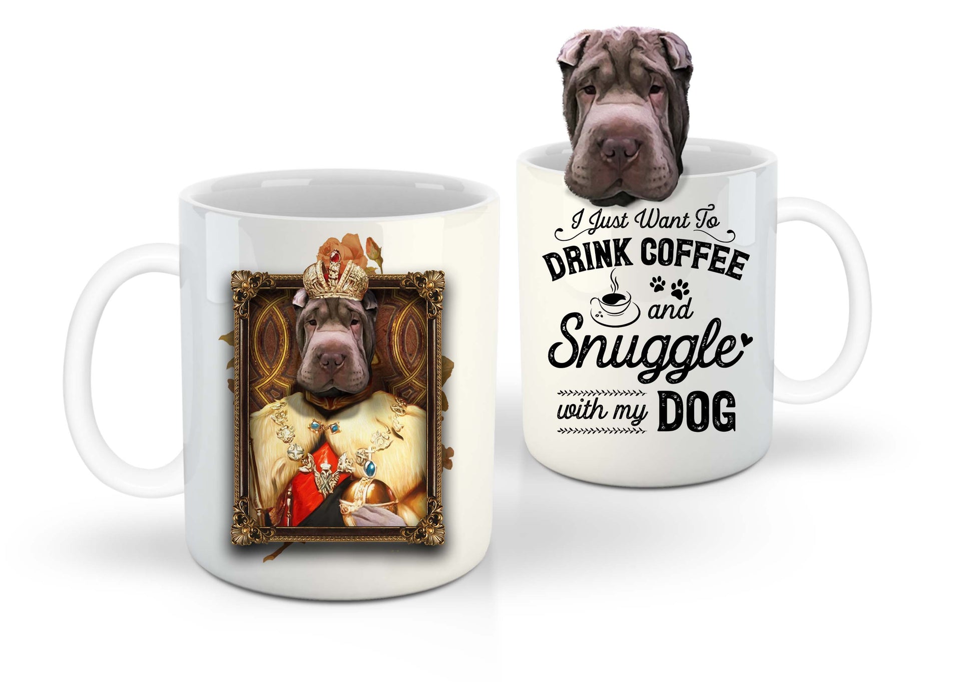 The King Custom Pet Mug - Noble Pawtrait