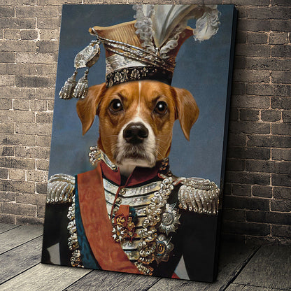 The Legend Colonel Custom Pet Portrait Canvas - Noble Pawtrait