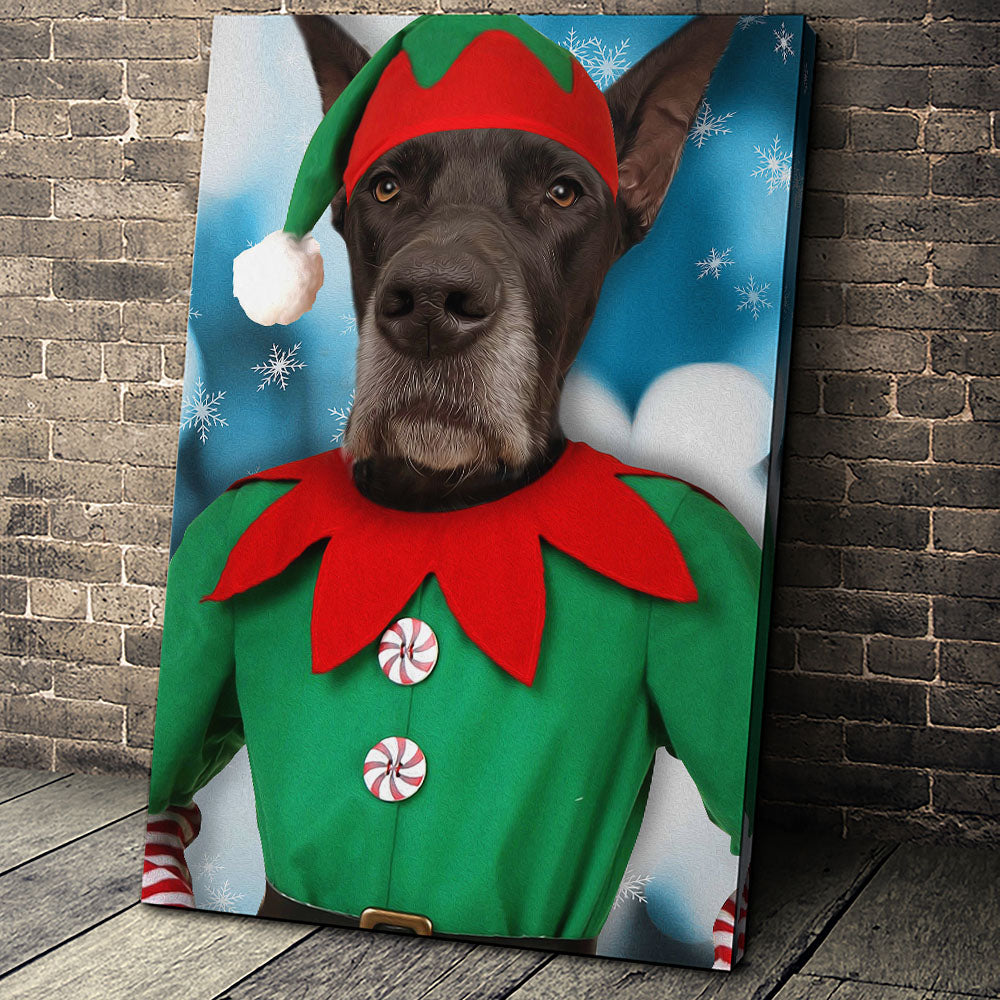 The Male Elf Custom Pet Portrait Canvas - Noble Pawtrait
