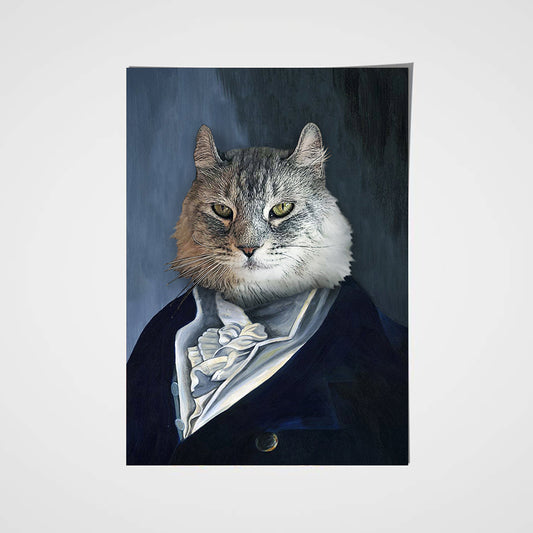The Man Custom Pet Portrait Poster - Noble Pawtrait