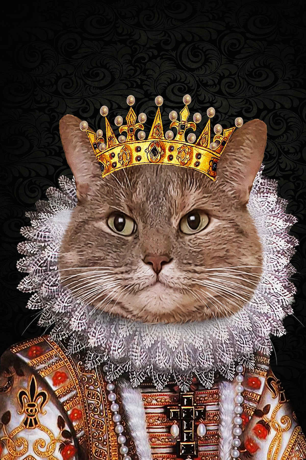 The Monarch Custom Pet Portrait - Noble Pawtrait