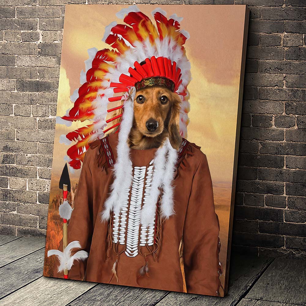 The Native Custom Pet Portrait - Noble Pawtrait