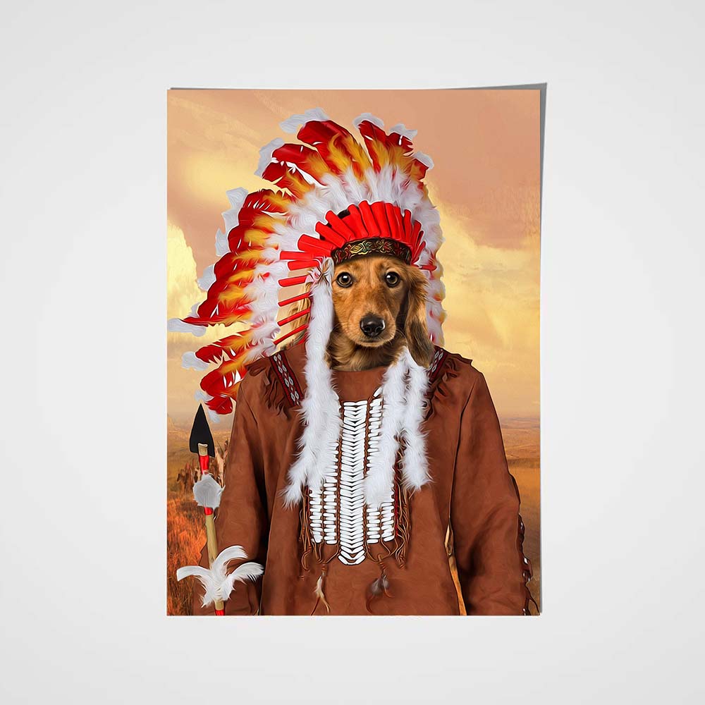 The Native Custom Pet Portrait Poster - Noble Pawtrait