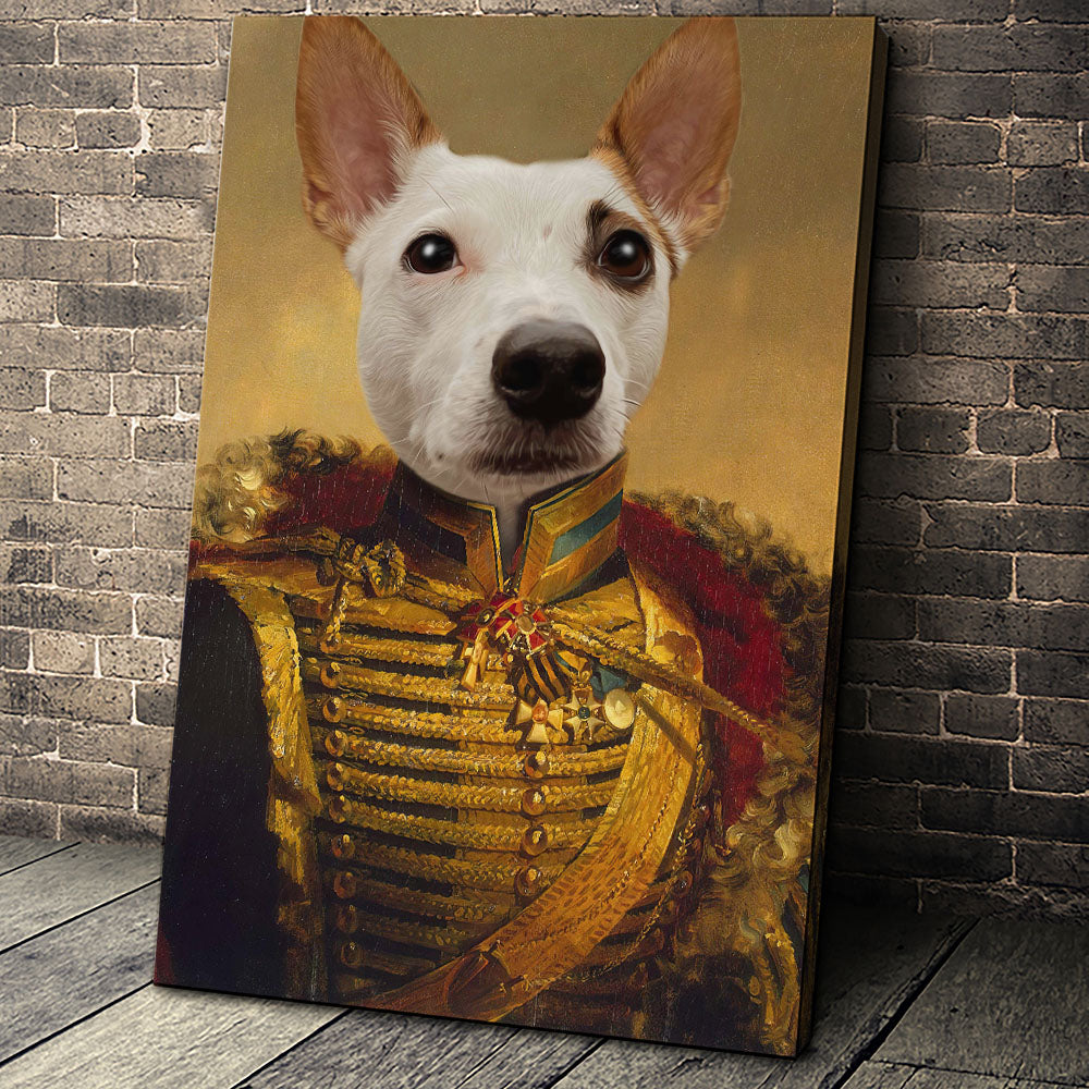 The Noble General Custom Pet Portrait Canvas - Noble Pawtrait