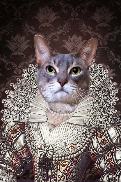 The Pearl Princess Custom Pet Portrait - Noble Pawtrait