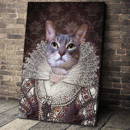 The Pearl Princess Custom Pet Portrait Canvas - Noble Pawtrait