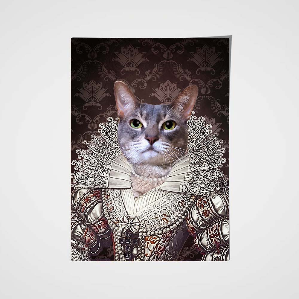 The Pearl Princess Custom Pet Portrait Poster - Noble Pawtrait