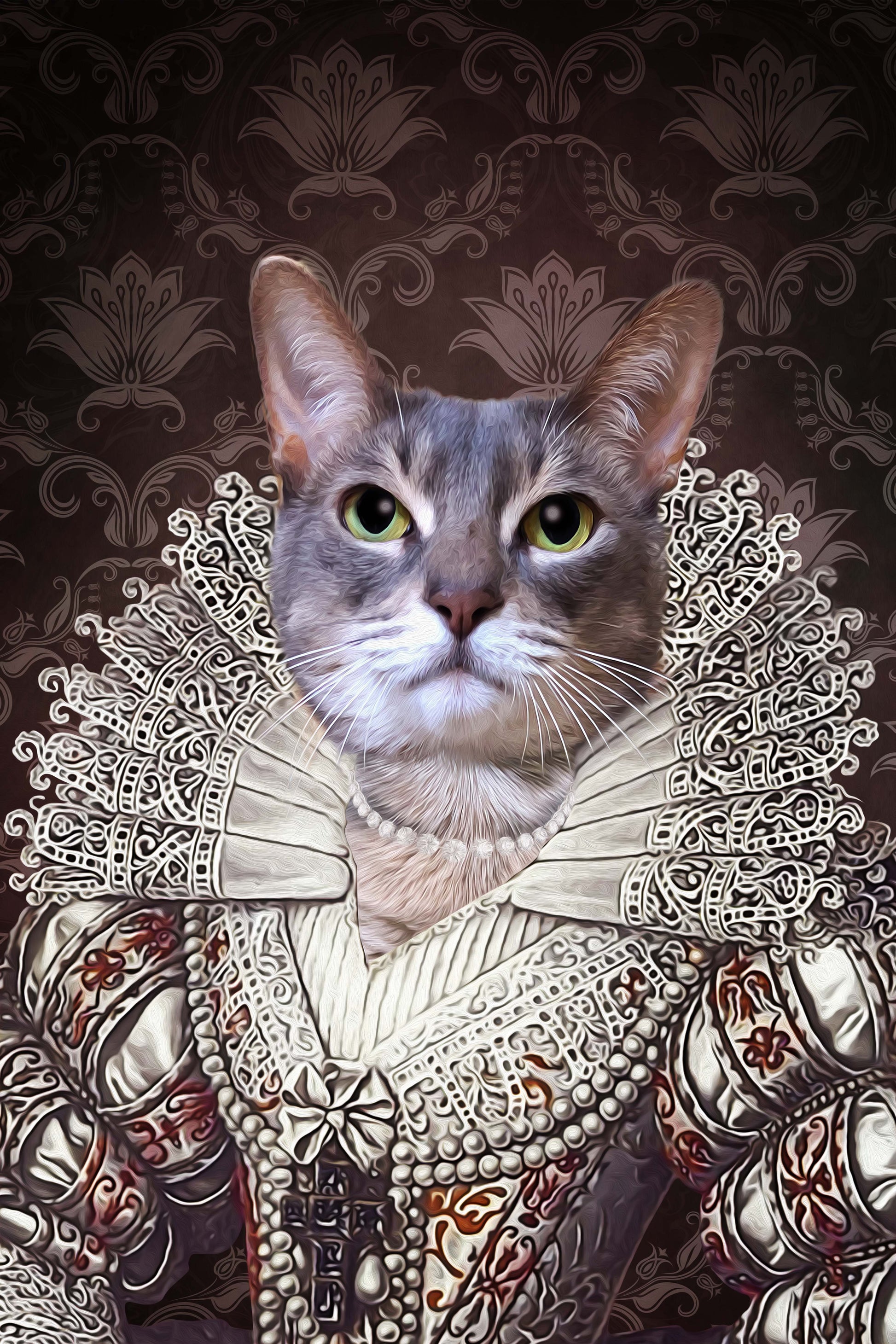 The Pearl Princess Custom Pet Portrait Digital Download - Noble Pawtrait