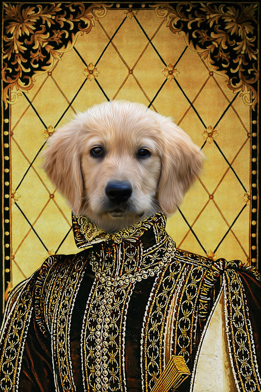 The Persia Prince Custom Pet Portrait Digital Download - Noble Pawtrait