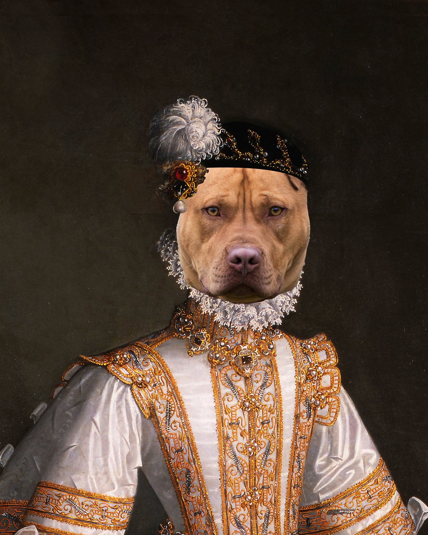The Princess Custom Pet Portrait Canvas - Noble Pawtrait