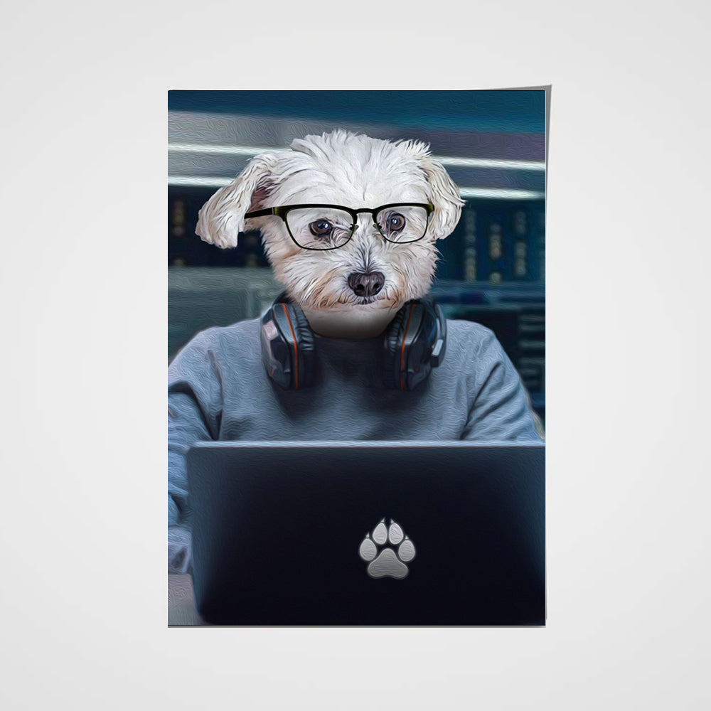 The Programmer Custom Pet Portrait Poster - Noble Pawtrait