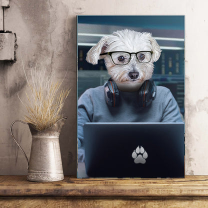 The Programmer Custom Pet Portrait Poster - Noble Pawtrait