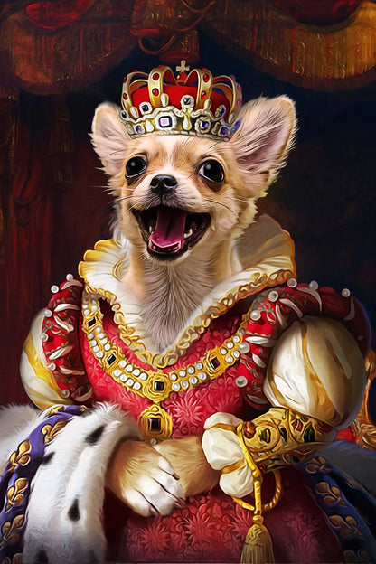 The Royal Crown Custom Pet Portrait - Noble Pawtrait