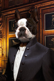The Tailor Custom Pet Portrait Canvas - Noble Pawtrait