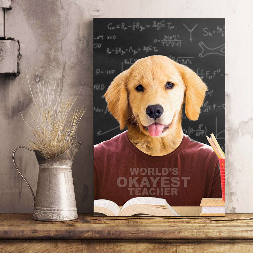 The Teacher Custom Pet Portrait Poster - Noble Pawtrait
