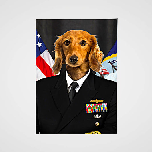 The US Navy Custom Pet Portrait Poster - Noble Pawtrait