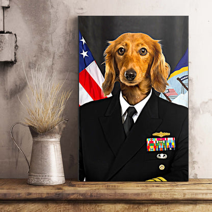 The US Navy Custom Pet Portrait Poster - Noble Pawtrait