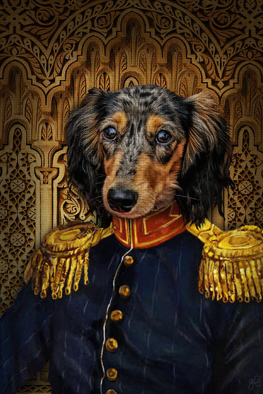 The Veteran Custom Pet Portrait Digital Download - Noble Pawtrait