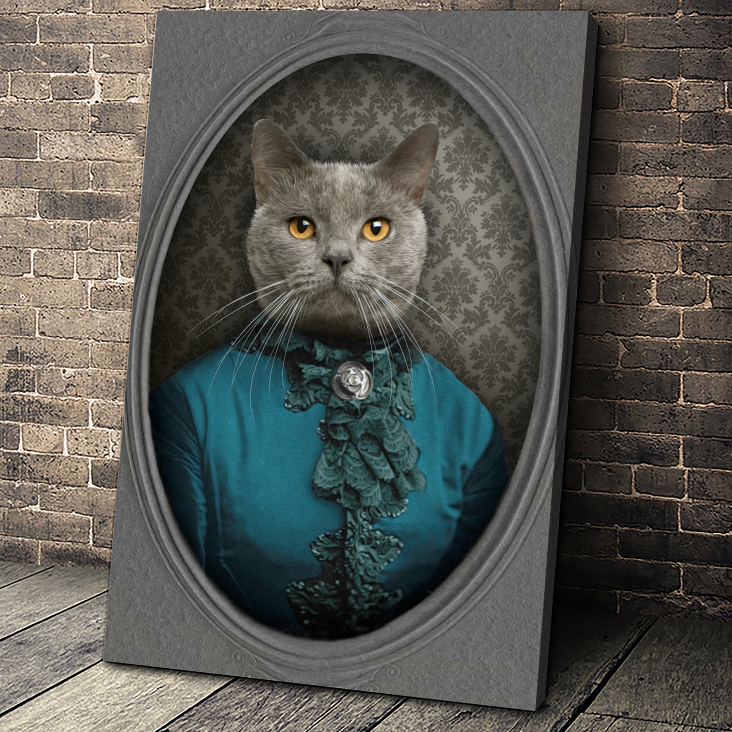 The Vintage Lady Custom Pet Portrait - Noble Pawtrait