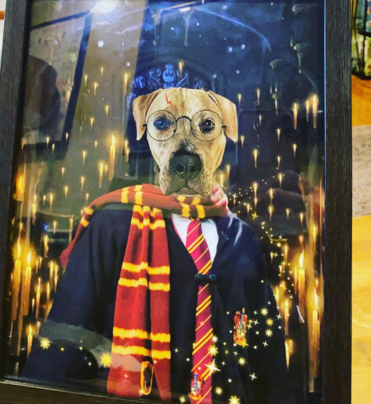 The Wizard Custom Pet Portrait Poster - Noble Pawtrait