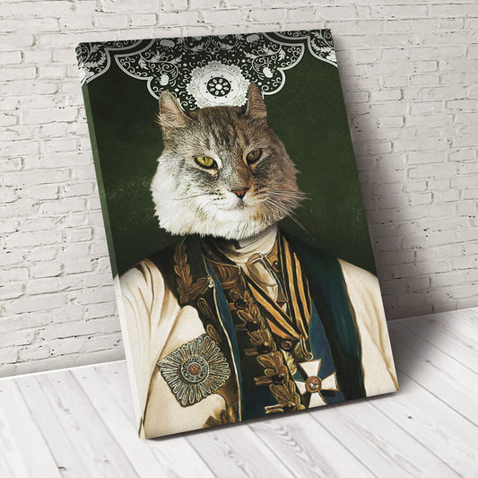 The Ambassador Custom Pet Portrait Canvas - Noble Pawtrait