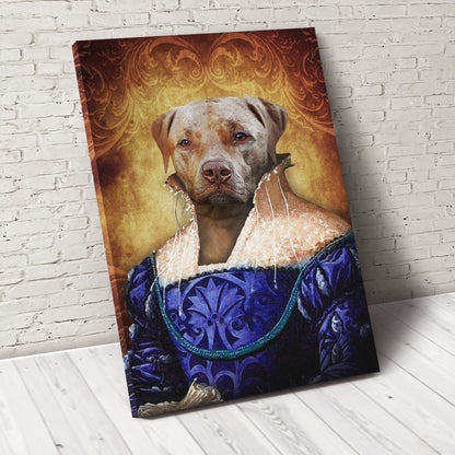 The Ambassadress Custom Pet Portrait Canvas - Noble Pawtrait