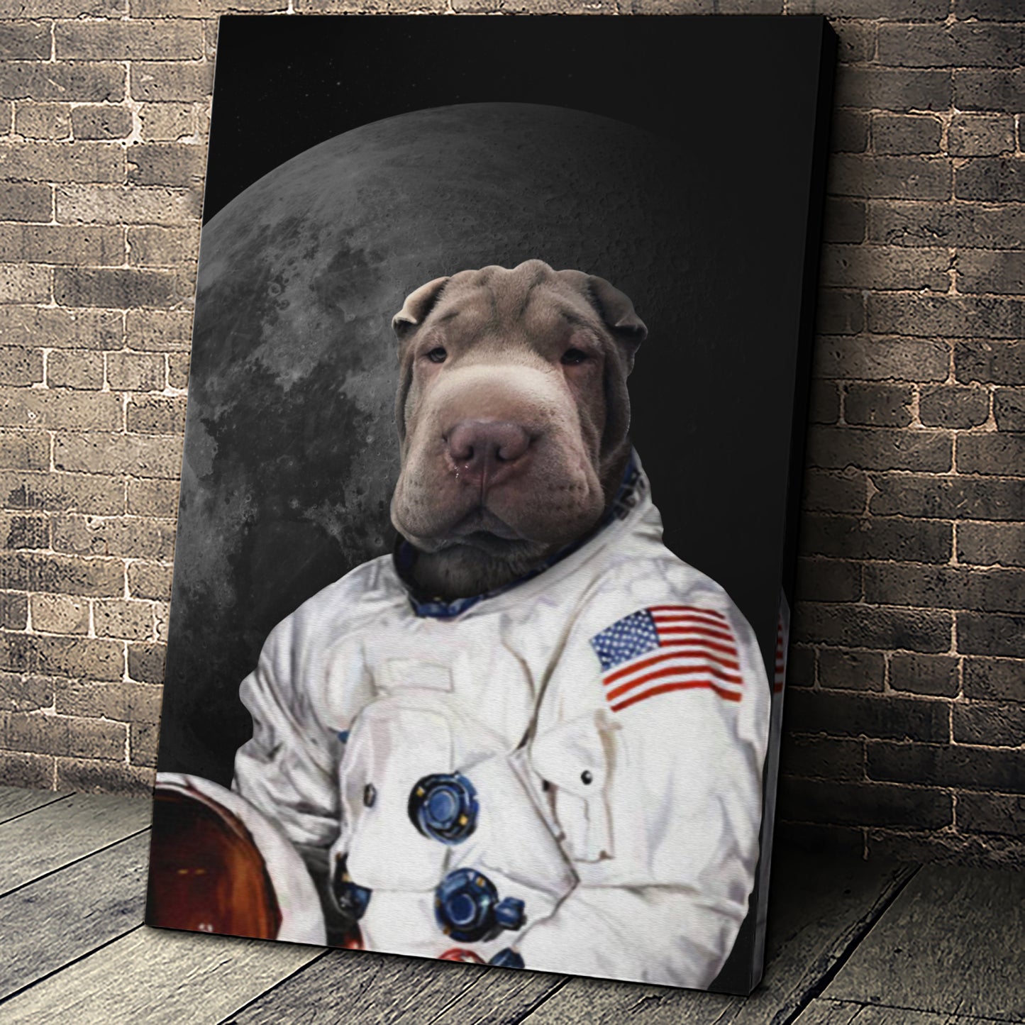 The Moon Walker Custom Pet Portrait Digital Download - Noble Pawtrait