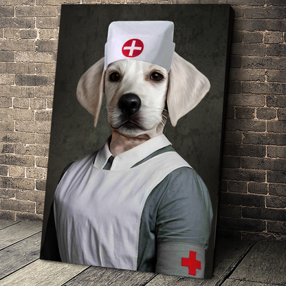 The Nurse Custom Pet Portrait - Noble Pawtrait